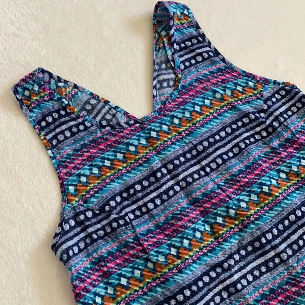 {NWT} Vera Bradley | Indigo Stripe Sleeveless Rayon Pajama Tank Top (M 8-10) - Picture 3 of 15